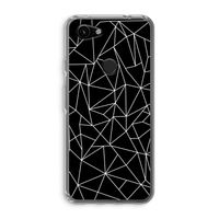 Geometrische lijnen wit: Google Pixel 3a Transparant Hoesje