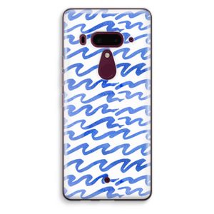 Blauwe golven: HTC U12+ Transparant Hoesje