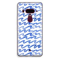 Blauwe golven: HTC U12+ Transparant Hoesje