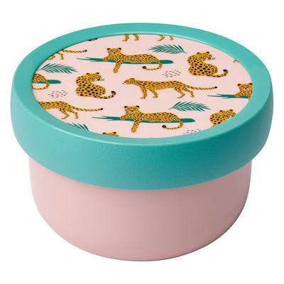 Mepal campus fruitbox leopard 300 ml groen/roze