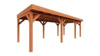 Trendhout plat dak traditioneel overkapping 780x335x260 cm geschaafd Douglashout - zaag- en bouwpakket- Plat dak- - Trendhout