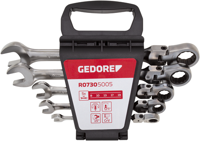Gedore red r07305005 | ringratel-steeksleutelset met kniegewricht | 8 - 19 mm | 5-delig - r07305005