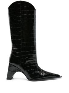 Coperni bottines Crocodile Bridge 80 mm - Noir