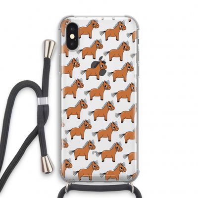 Pony: iPhone XS Transparant Hoesje met koord