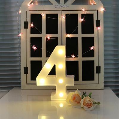 Digit 4 vorm decoratie licht droge batterij aangedreven warm wit staande opknoping vakantie licht