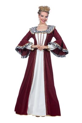 Luxe Koninginnen Jurk Bordeaux