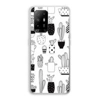 Cactusmotief: Oppo A94 5G Transparant Hoesje