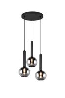 Trio 3-lichts hanglampClayton zwart - 310390332