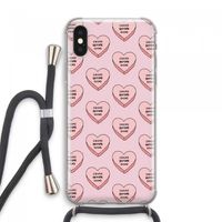 Chicks before dicks: iPhone XS Max Transparant Hoesje met koord