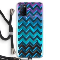 Onderbroken lijn: Oppo A92 Transparant Hoesje met koord