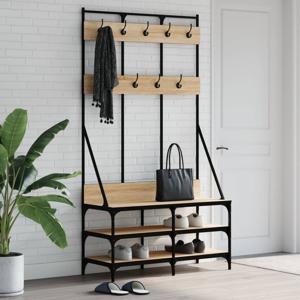 VidaXL Kledingrek met schoenenrek 100x40x184 cm sonoma eikenkleurig