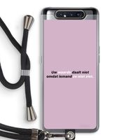 uw waarde daalt niet: Samsung Galaxy A80 Transparant Hoesje met koord