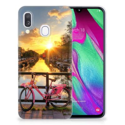 Samsung Galaxy A40 | Silliconen Back Cover | Amsterdamse Grachten