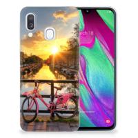 Samsung Galaxy A40 | Silliconen Back Cover | Amsterdamse Grachten