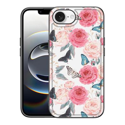 iPhone 16e Bloemen Hoesje Butterfly Roses iPhone 16e Bloemen Hoesje Butterfly Roses