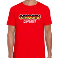 Rood t-shirt Germany / Duitsland supporter EK/ WK voor heren - thumbnail