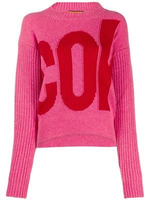 colville pull en maille torsadée à logo brodé - Rose