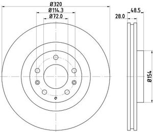 Remschijf Gecoat 55034PRO 8DD355118201