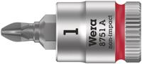 Wera 8751 A Zyklop Bit/dop-combinatie met 1/4" Aandrijving , PH 1 x 28 mm - 1 stuk(s) - 05003350001