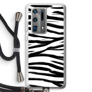 Zebra pattern: Huawei P40 Pro Plus Transparant Hoesje met koord