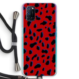 Red Leopard: Oppo A92 Transparant Hoesje met koord