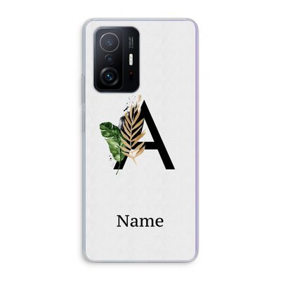 Charcoal Flora: Xiaomi 11T Transparant Hoesje
