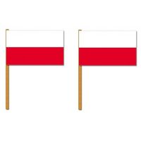 2x Zwaaivlaggetjes Polen