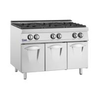 Gasfornuis - 21,6 kW - 6 branders - onderkast - Royal Catering