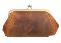 Leather Design Beugel Portemonnee / Beursje Brown Hunter