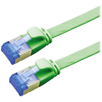 VALUE FTP patchkabel, Cat.6A (Class EA), extra plat, groen, 1 m
