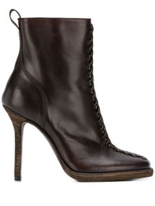 Haider Ackermann bottines à fermeture zippée - Marron