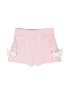 Monnalisa short en coton à détail de nœud - Rose