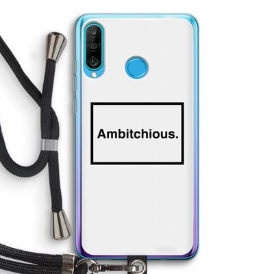 Ambitchious: Huawei P30 Lite Transparant Hoesje met koord