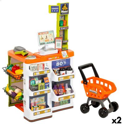 Speelgoedsupermarkt 50 x 82 x 42 cm 50 Onderdelen 2 Stuks