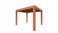 Trendhout Overkapping Palermo XXL 315x315 cm- Plat dak- Hout- Trendhout