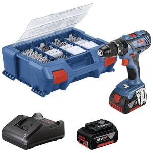 Bosch Professional GSB 18V-28 Accu-klopboor/schroefmachine Incl. 2 accus, Incl. accessoires