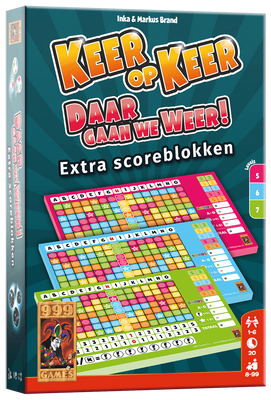 999 Games Keer op Keer Scoreblok 3 stuks Level 5, 6 en 7