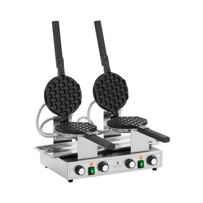 Bubbel wafelijzer - 2 x 1400 W - 50 - 250 °C - Timer: 0 - 5 min - Royal Catering