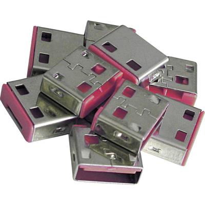 LINDY USB-A-poortslot USB-Lock Set van 10 stuks Roze Zonder sleutel 40460