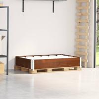 VidaXL Palletopzetrand 120x80 cm massief grenenhout bruin