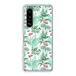Flamingo bladeren: Sony Xperia 5 III Transparant Hoesje