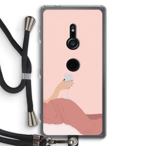 Wine: Sony Xperia XZ2 Transparant Hoesje met koord