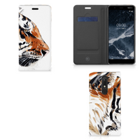 Bookcase Nokia 5.1 (2018) Watercolor Tiger