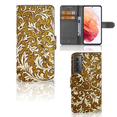 Wallet Case Samsung Galaxy S21 Barok Goud
