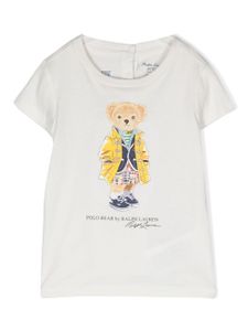 Ralph Lauren Kids t-shirt à motif Bear signature - Blanc