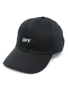 Off-White casquette en coton à logo brodé - Noir