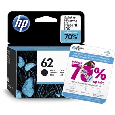 HP 62 originele zwarte inktcartridge met gratis 2 maanden instant ink HP 62 originele zwarte inktcartridge met gratis 2 maanden instant ink