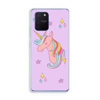 Roze eenhoorn: Samsung Galaxy Note 10 Lite Transparant Hoesje