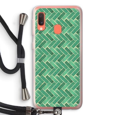 Moroccan tiles 2: Samsung Galaxy A20e Transparant Hoesje met koord