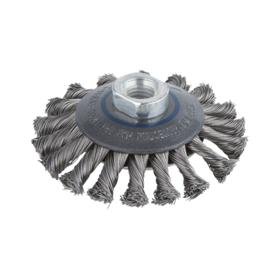 Wolfcraft Kegel-draadborstel | Gevlochten | M14 | Ø100 x 15mm | 1 stuk - 2153000